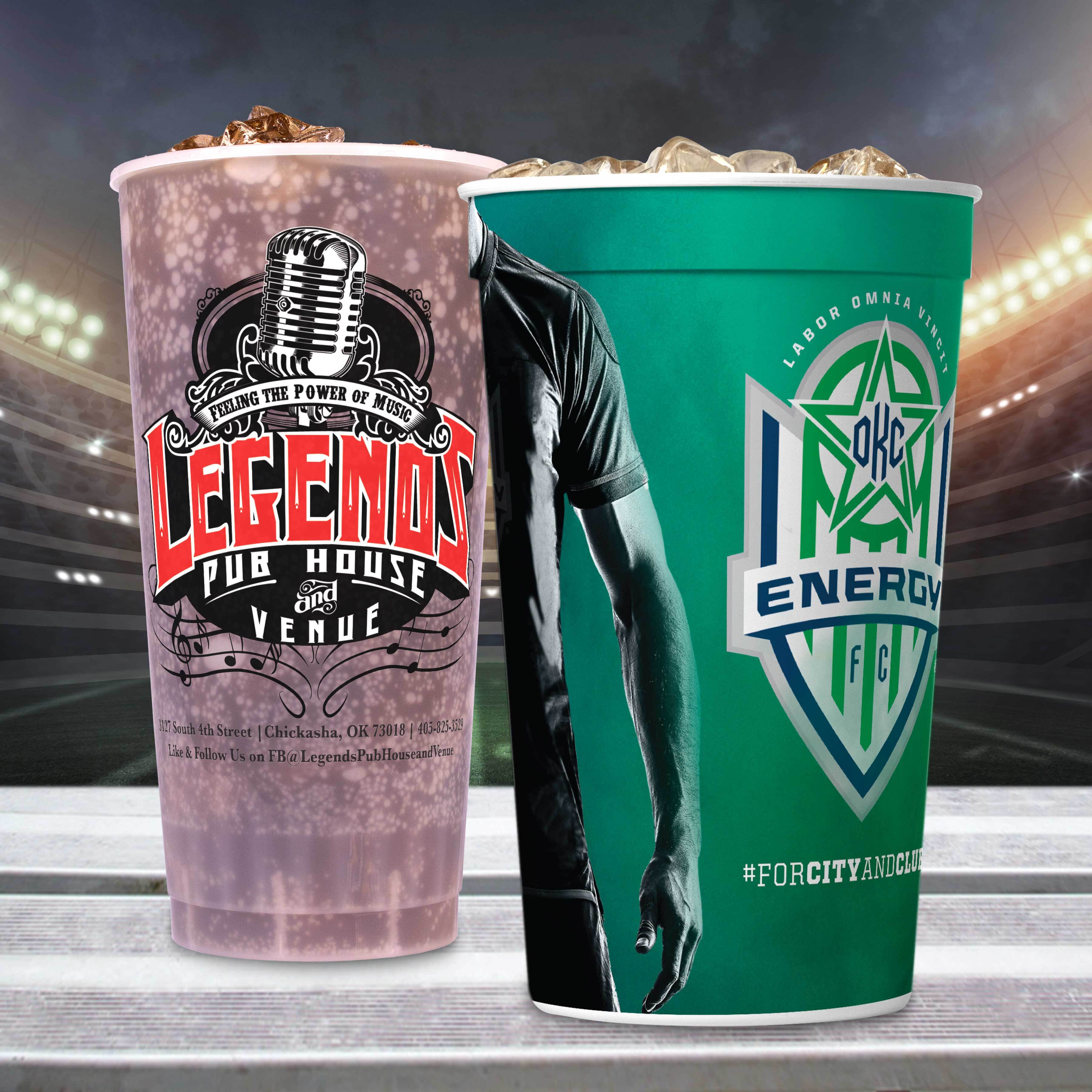 Custom sports shop cups